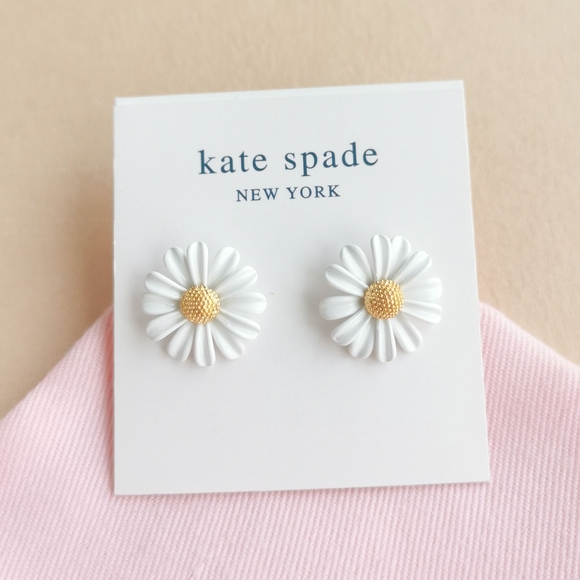 kate spade Jewelry - Kate Spade Into The Bloom Stud Earrings - Gold White